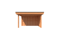 Houten veranda plat dak 400 x 250cm