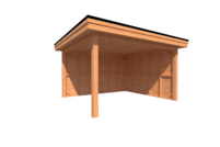 Houten veranda plat dak 400 x 350cm Houten veranda plat dak 400 x 350cm