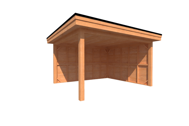 Houten veranda plat dak 400 x 350cm Houten veranda plat dak 400 x 350cm