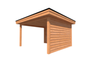 Houten veranda plat dak 400 x 350cm Houten veranda plat dak 400 x 350cm