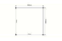 Houten veranda plat dak 400 x 400cm Houten veranda plat dak 400 x 400cm
