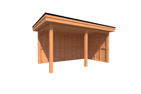 Houten veranda plat dak 450 x 250cm Houten veranda plat dak 450 x 250cm