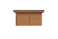 Houten veranda plat dak 450 x 300cm