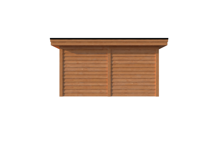 Houten veranda plat dak 450 x 300cm