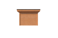 Houten veranda plat dak 450 x 300cm