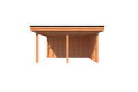 Houten veranda plat dak 450 x 300cm