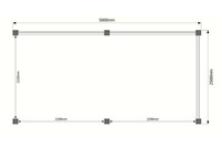 Houten veranda plat dak 500 x 250cm Houten veranda plat dak 500 x 250cm