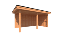 Houten veranda plat dak 500 x 250cm Houten veranda plat dak 500 x 250cm
