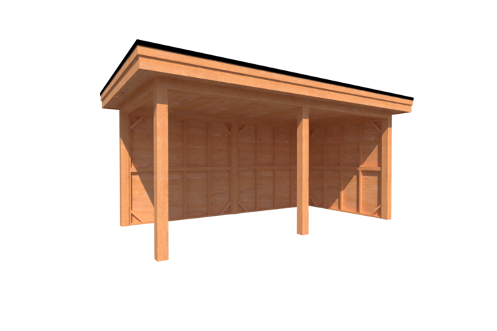 Houten veranda plat dak 500 x 250cm Houten veranda plat dak 500 x 250cm