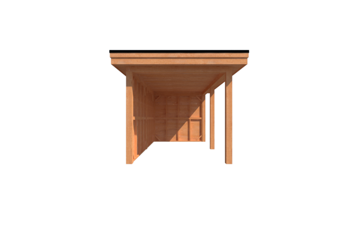 Houten veranda plat dak 500 x 250cm Houten veranda plat dak 500 x 250cm