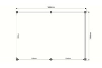Houten veranda plat dak 500 x 350cm Houten veranda plat dak 500 x 350cm