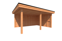 Houten veranda plat dak 500 x 350cm Houten veranda plat dak 500 x 350cm