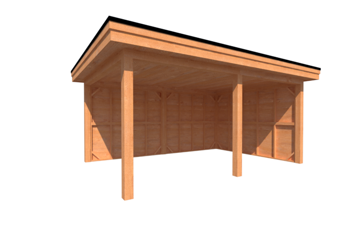 Houten veranda plat dak 500 x 350cm Houten veranda plat dak 500 x 350cm