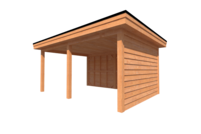Houten veranda plat dak 500 x 350cm Houten veranda plat dak 500 x 350cm