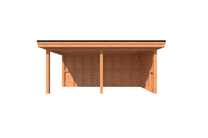 Houten veranda plat dak 550 x 250cm Houten veranda plat dak 550 x 250cm