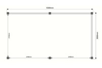 Houten veranda plat dak 550 x 300cm Houten veranda plat dak 550 x 300cm