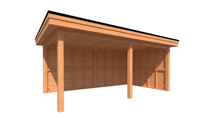Houten veranda plat dak 550 x 300cm Houten veranda plat dak 550 x 300cm