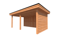 Houten veranda plat dak 550 x 300cm Houten veranda plat dak 550 x 300cm