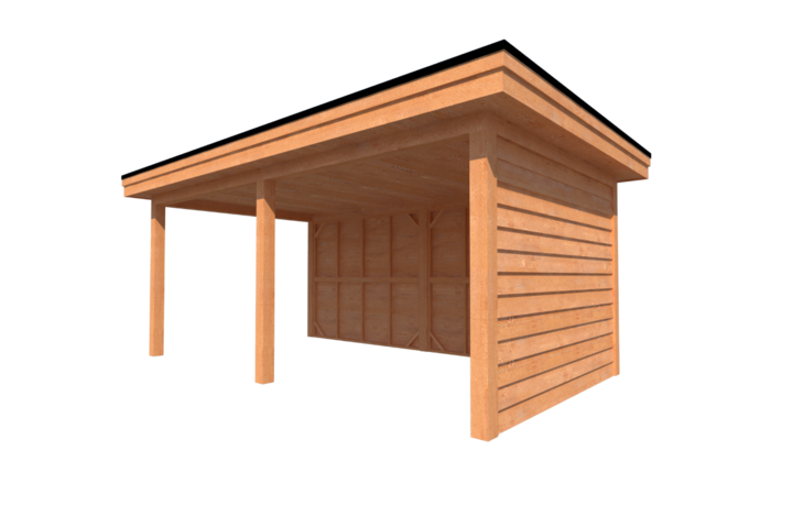 Houten veranda plat dak 550 x 300cm Houten veranda plat dak 550 x 300cm