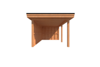 Houten veranda plat dak 550 x 300cm Houten veranda plat dak 550 x 300cm