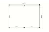 Houten veranda plat dak 550 x 400cm