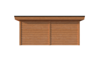 Houten veranda plat dak 550 x 400cm