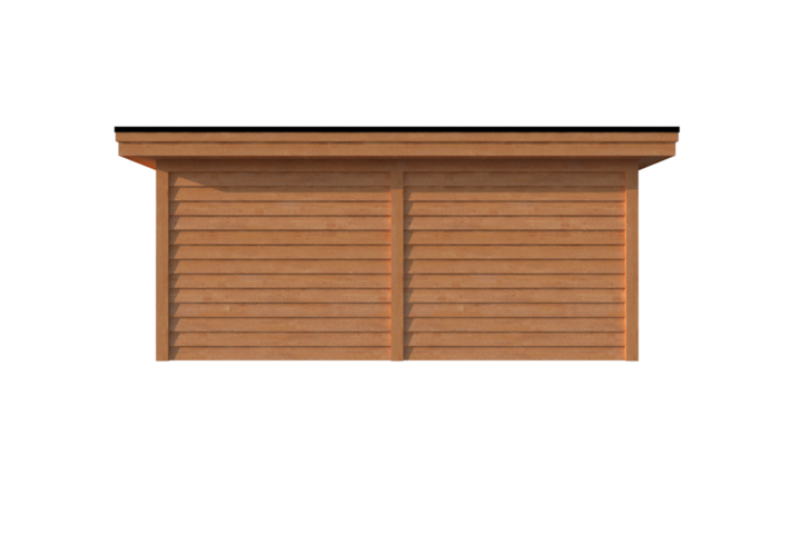 Houten veranda plat dak 550 x 400cm