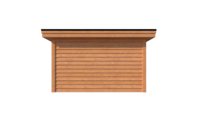 Houten veranda plat dak 550 x 400cm