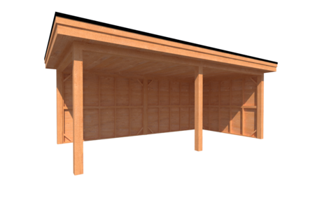 Houten veranda plat dak 600 x 300cm Houten veranda plat dak 600 x 300cm