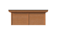 Houten veranda plat dak 600 x 300cm