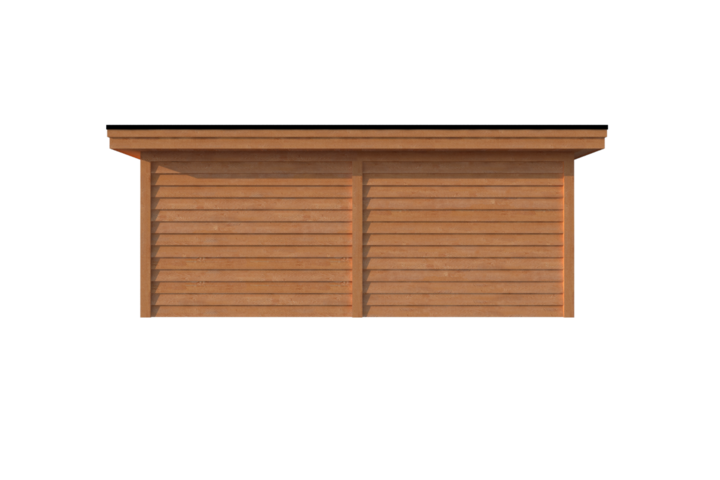 Houten veranda plat dak 600 x 300cm