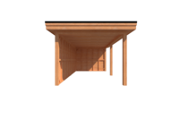 Houten veranda plat dak 600 x 300cm