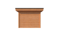 Houten veranda plat dak 600 x 300cm