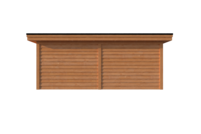 Houten veranda plat dak 600 x 350cm