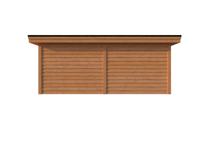 Houten veranda plat dak 600 x 350cm