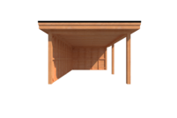 Houten veranda plat dak 600 x 350cm