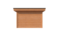 Houten veranda plat dak 600 x 350cm