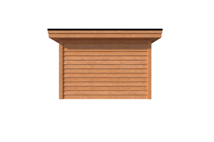 Houten veranda plat dak 600 x 350cm