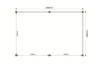 Houten veranda plat dak 600 x 400cm Houten veranda plat dak 600 x 400cm