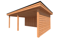 Houten veranda plat dak 600 x 400cm Houten veranda plat dak 600 x 400cm