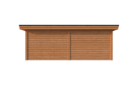 Houten veranda plat dak 650 x 250cm