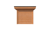 Houten veranda plat dak 650 x 250cm