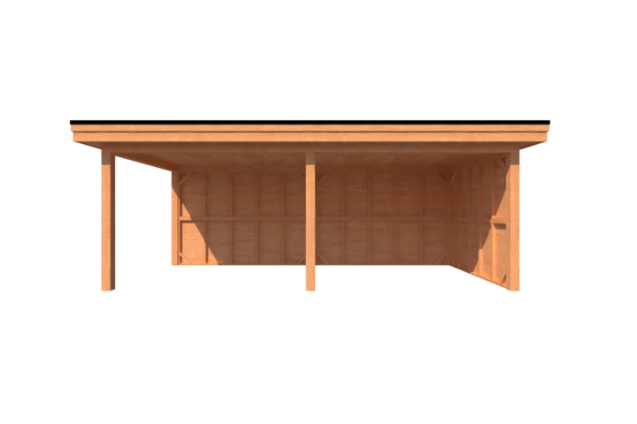 Houten veranda plat dak 650 x 300cm Houten veranda plat dak 650 x 300cm