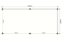 Houten veranda plat dak 650 x 300cm Houten veranda plat dak 650 x 300cm