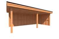 Houten veranda plat dak 650 x 300cm Houten veranda plat dak 650 x 300cm