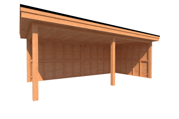 Houten veranda plat dak 650 x 300cm Houten veranda plat dak 650 x 300cm