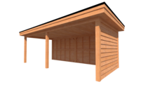 Houten veranda plat dak 650 x 300cm Houten veranda plat dak 650 x 300cm