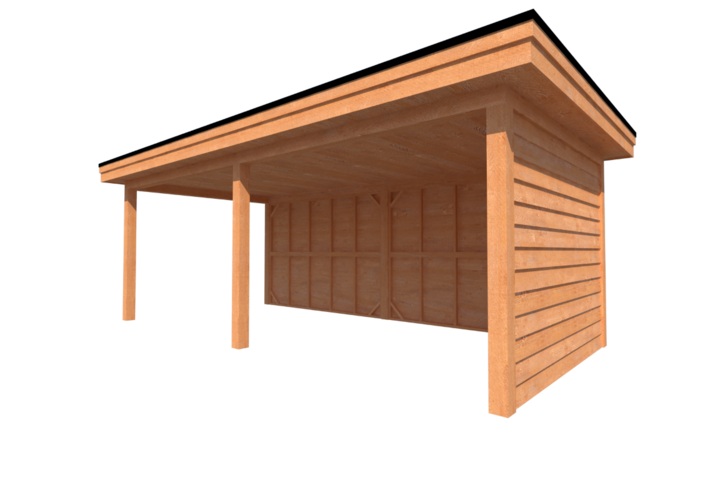 Houten veranda plat dak 650 x 300cm Houten veranda plat dak 650 x 300cm