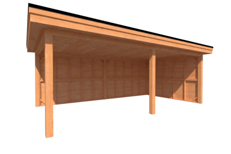 Houten veranda plat dak 650 x 350cm Houten veranda plat dak 650 x 350cm