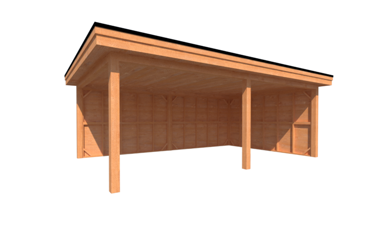 Houten veranda plat dak 650 x 400cm Houten veranda plat dak 650 x 400cm